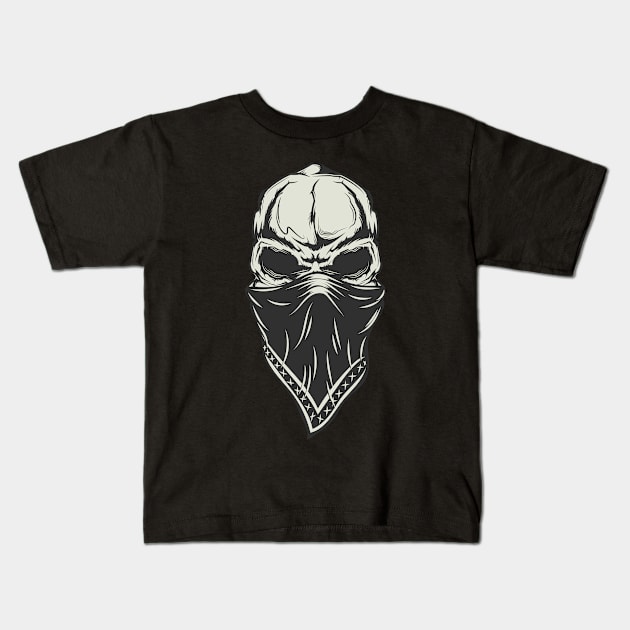 skull masked Kids T-Shirt by ShirtyLife